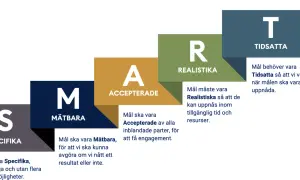 SMART goals acronym: Specific, Measurable, Accepted, Realistic, Time-bound.