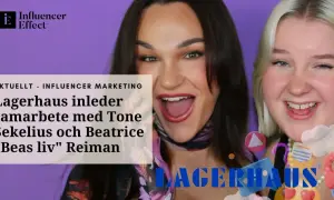 Två glada influencers, Tone Sekelius och Beatrice "Beas liv" Reiman, firar samarbete med Lagerhaus.