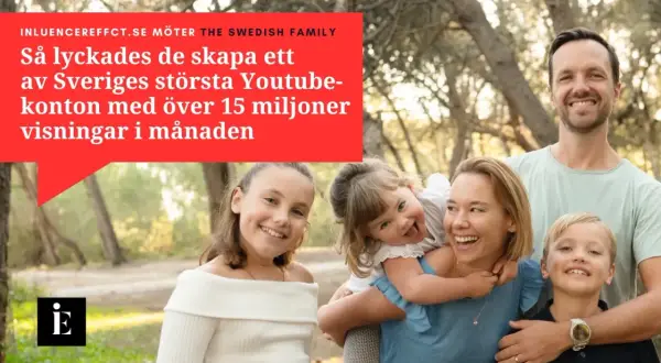 Glad svensk familj, The Swedish Family, firar framgången med sitt populära Youtube-konto.