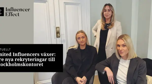 Tre nya medarbetare ansluter till United Influencers kontor i Stockholm.