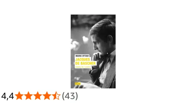 Bokomslag med porträtt av Jacques de Bascher, en stilfull man med fluga. Boken heter "Jacques de Bascher: Dandy de l'ombre".