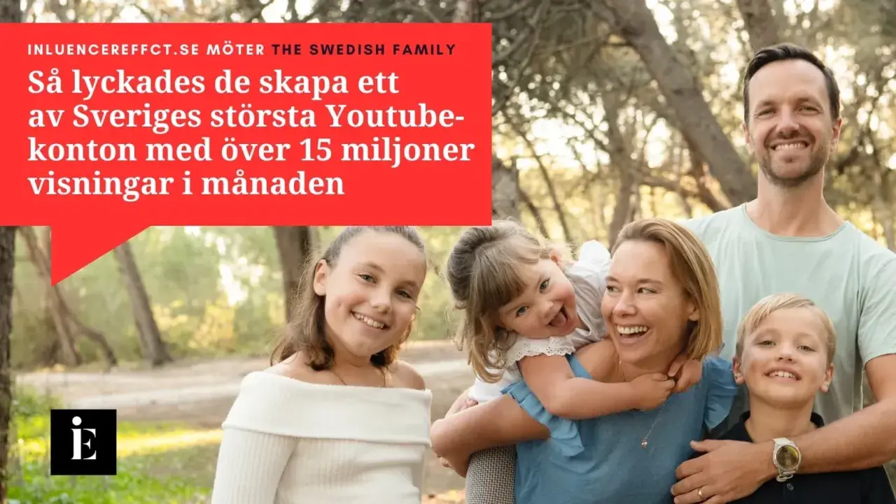 Glad svensk familj, The Swedish Family, firar framgången med sitt populära Youtube-konto.