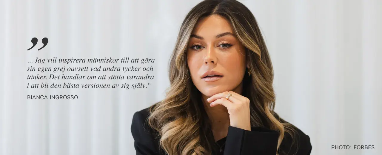 Bianca Ingrosso, grundare av Caia Cosmetics, inspirerar till att vara sitt bästa jag.