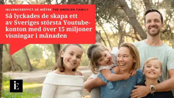 Glad svensk familj, The Swedish Family, firar framgången med sitt populära Youtube-konto.