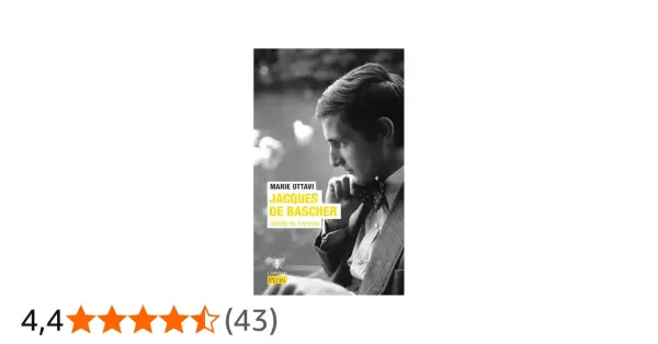 Bokomslag med porträtt av Jacques de Bascher, en stilfull man med fluga. Boken heter "Jacques de Bascher: Dandy de l'ombre".