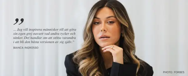 Bianca Ingrosso, grundare av Caia Cosmetics, inspirerar till att vara sitt bästa jag.